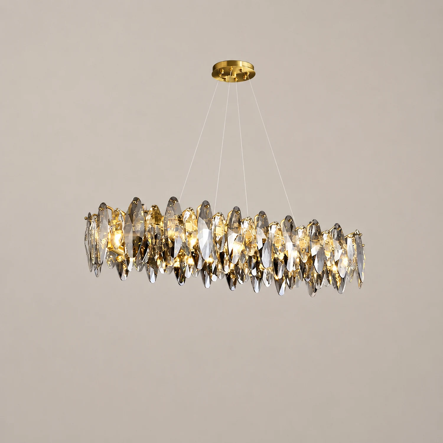 Marilyn Modern Annular Metal Pendant Light,Gold - Lumpaz