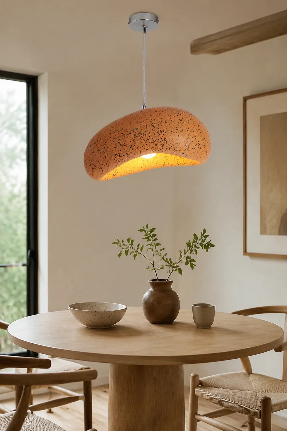 Byers Wabi Sabi Bread Shape Resin Pendant Light, 4 Color - Lumpaz