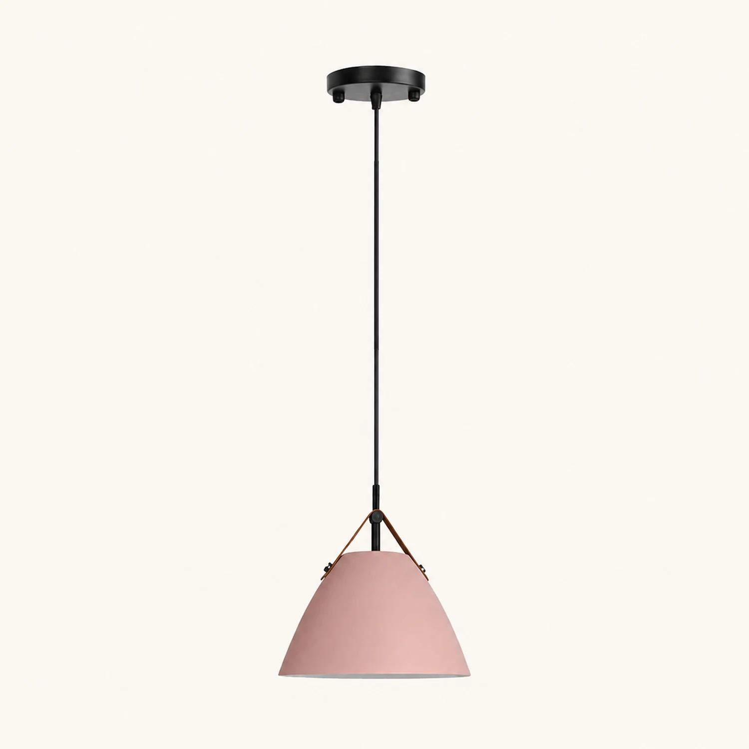 Morandi Modern Frisbee Shaped Metal Pendant Light, Black/White - Lumpaz