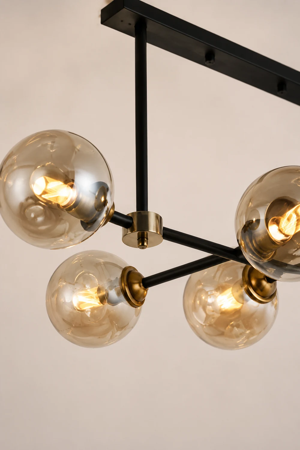 Valentina Decorative LED Glass Bubble Pendant Light, Amber - Lumpaz