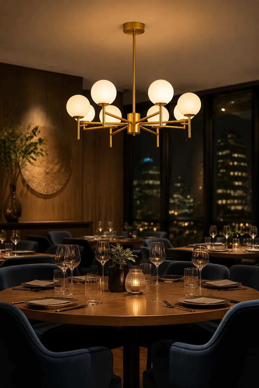 Alessio Modern Globe Bubble Metal/Glass Pendant Light, Gold/Black - Lumpaz