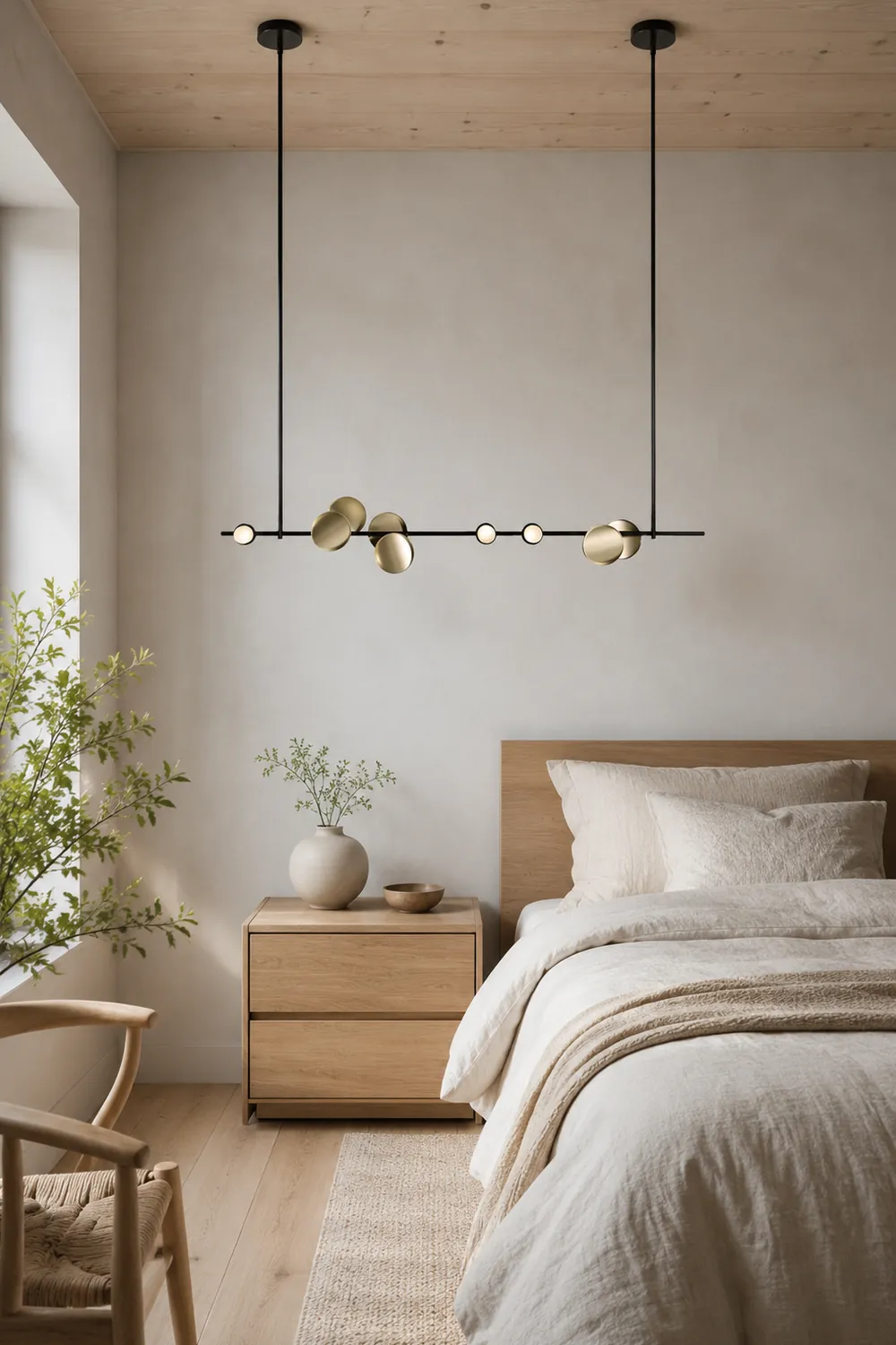 Avi Minimalist Linear Metal Pendant Light,Black - Lumpaz