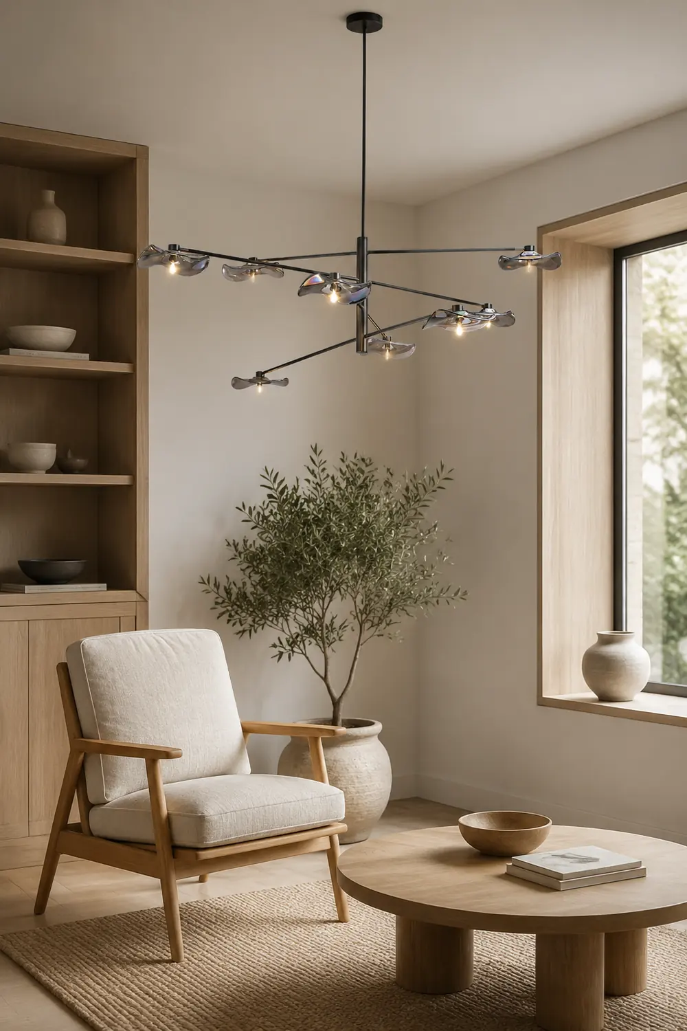 Carins Modern Branch Metal Pendant Light, Clear/Multicolor - Lumpaz