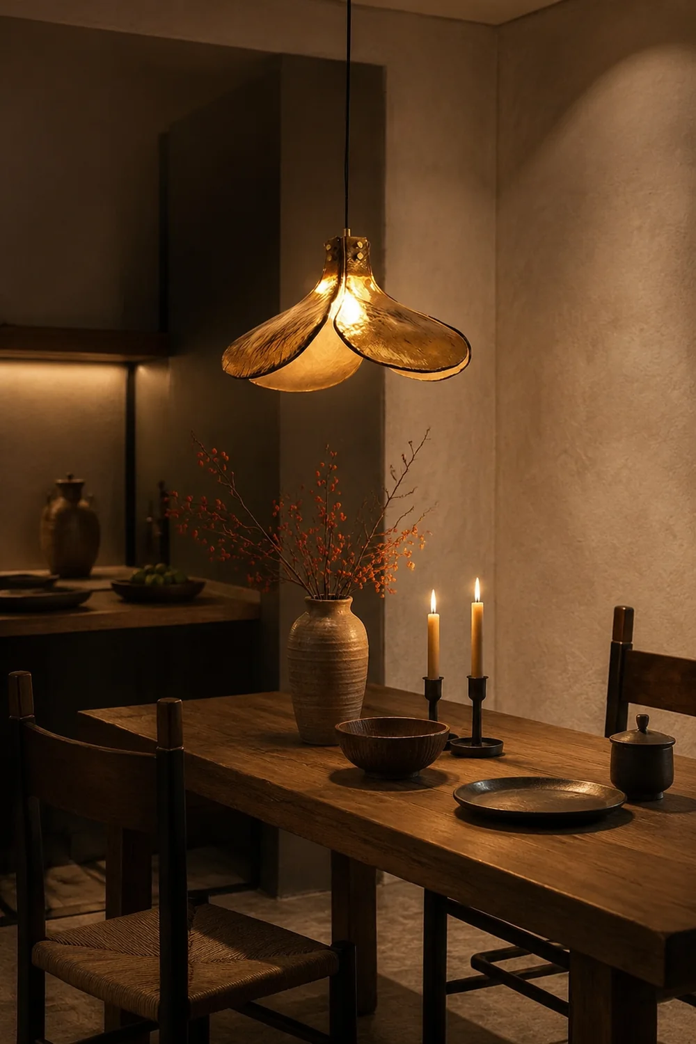 Carins Handmade Retro Glass Pendant Light, Four-Leaf Flower - Lumpaz
