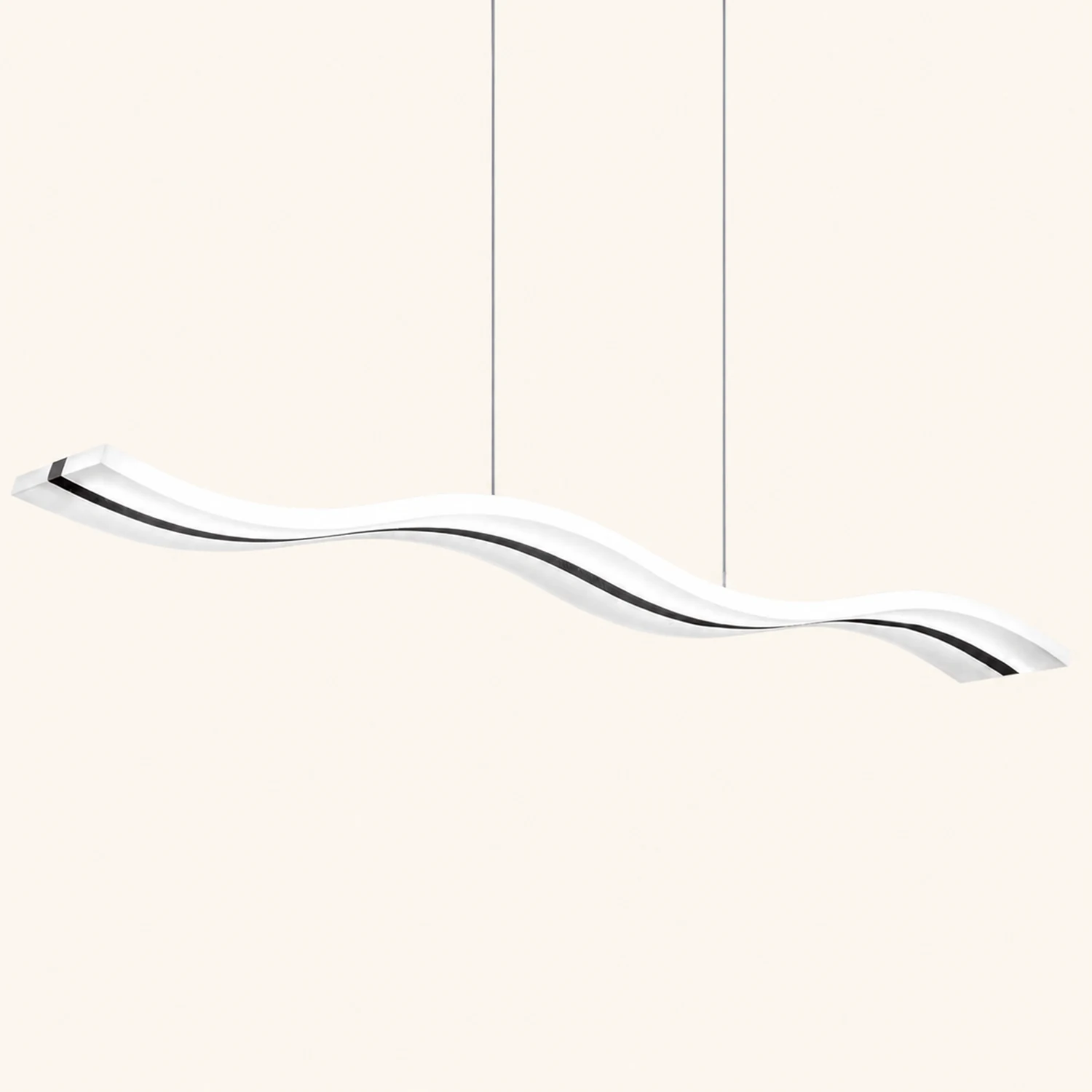 Minimalist Wave Wavy Pendant Light, 38.5" - Lumpaz