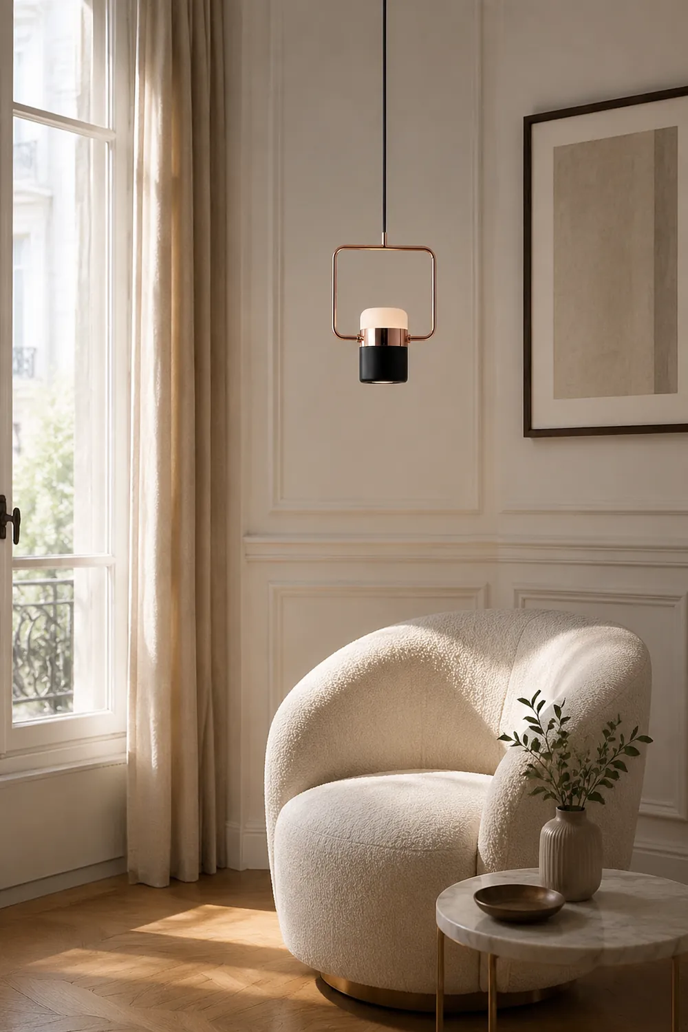 Cooley Modern Industrial Scandinavian Metal/Glass Pendant Light，White/Black - Lumpaz