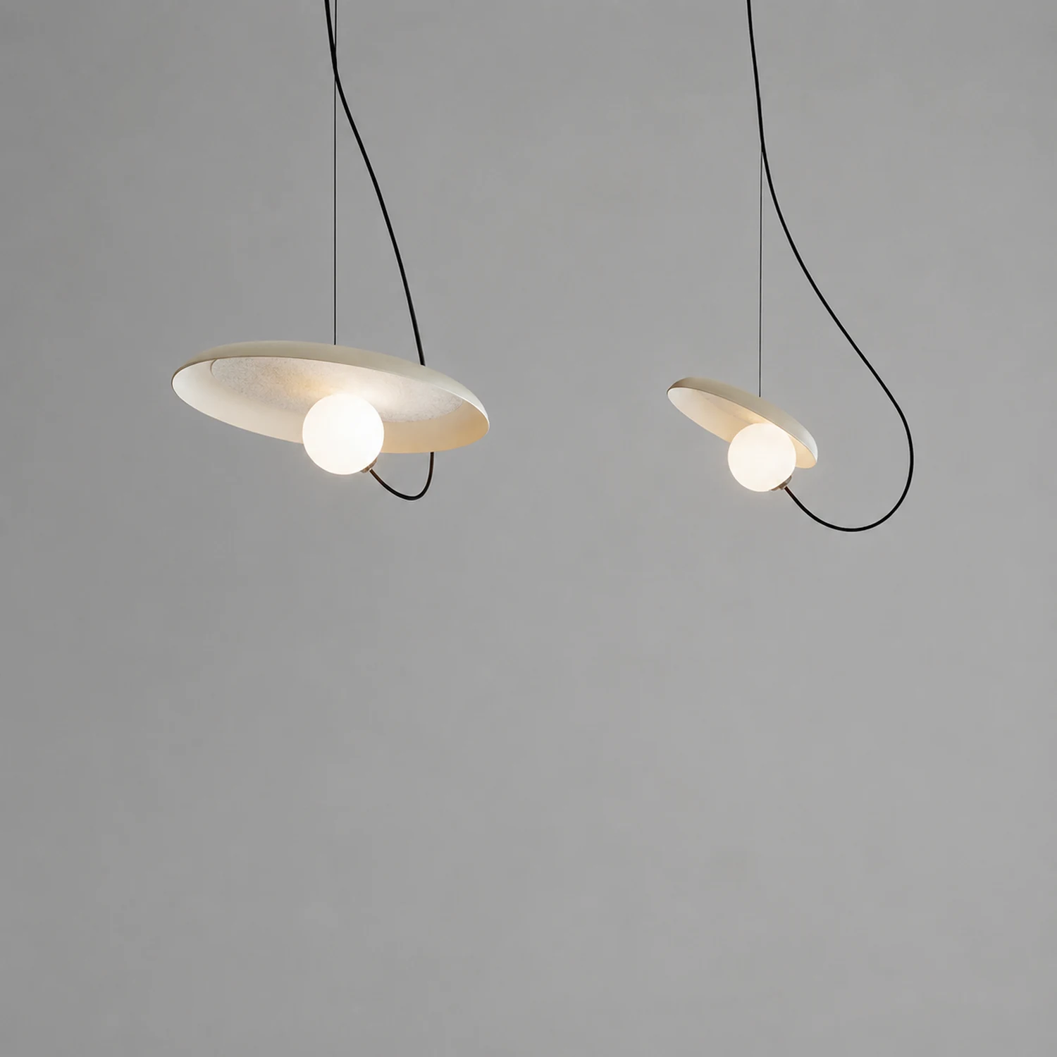 Avi Pendant Lights Stylish Art Deco, Black/White/Copper, Living Room - Lumpaz