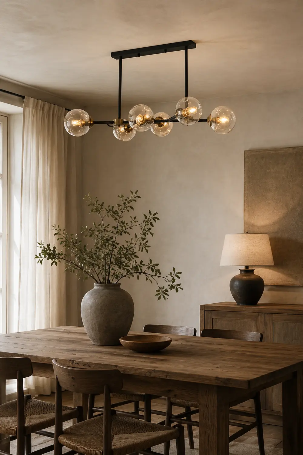 Valentina Decorative LED Glass Bubble Pendant Light, Amber - Lumpaz