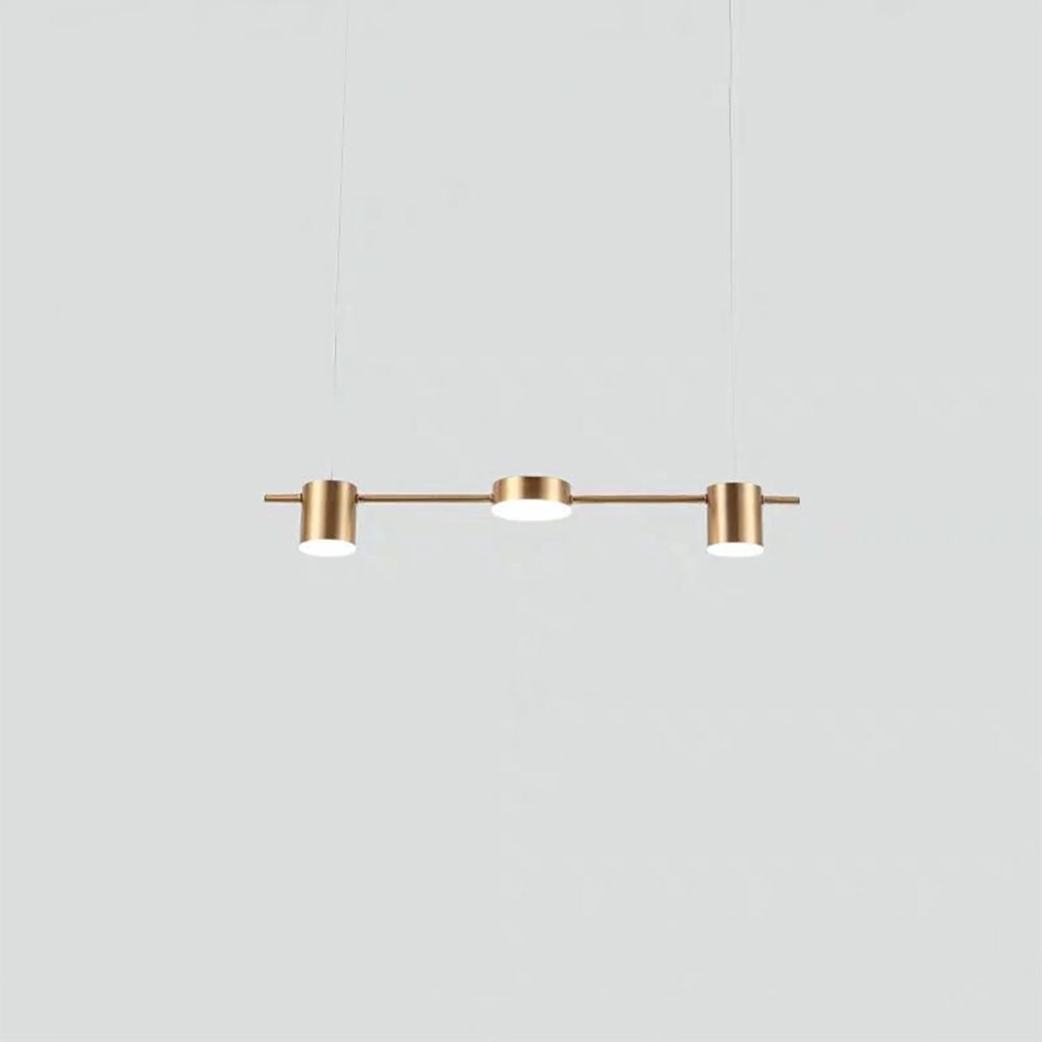 Weiss Minimalist Multi Metal Pendant Light, Black/Gold - Lumpaz