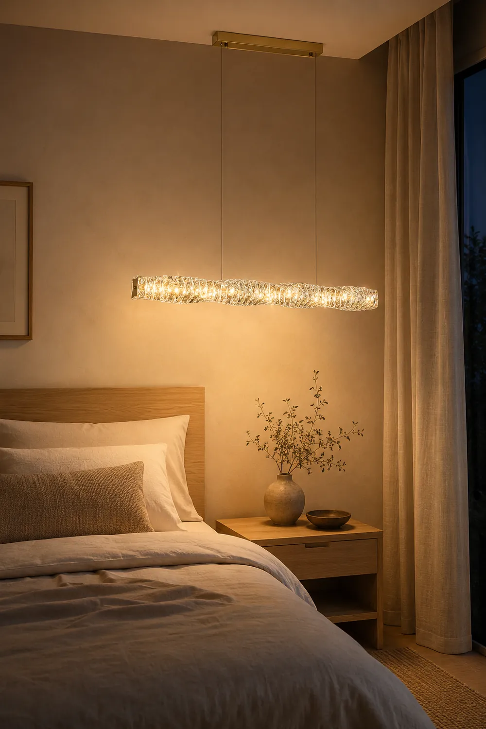 Kristy Crystal Sliver and Gold Pendant Light, Stainless Steel - Lumpaz