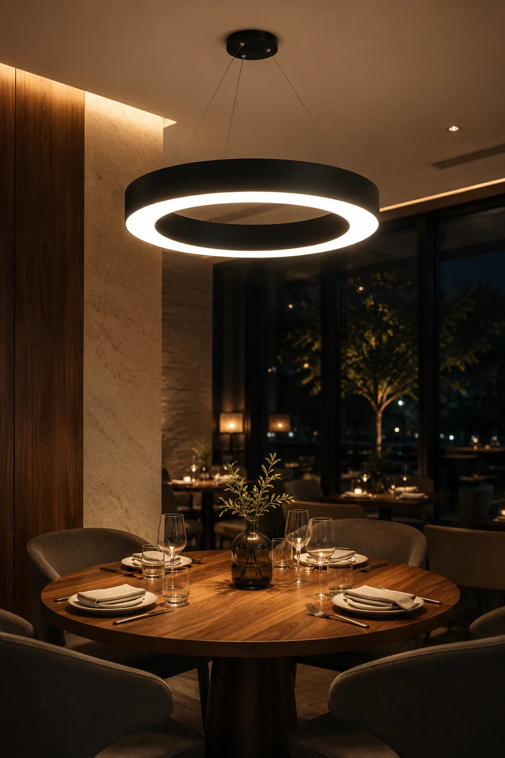 Arisha Minimalist Ring Acrylic Pendant Light Bedroom/Living Room - Lumpaz