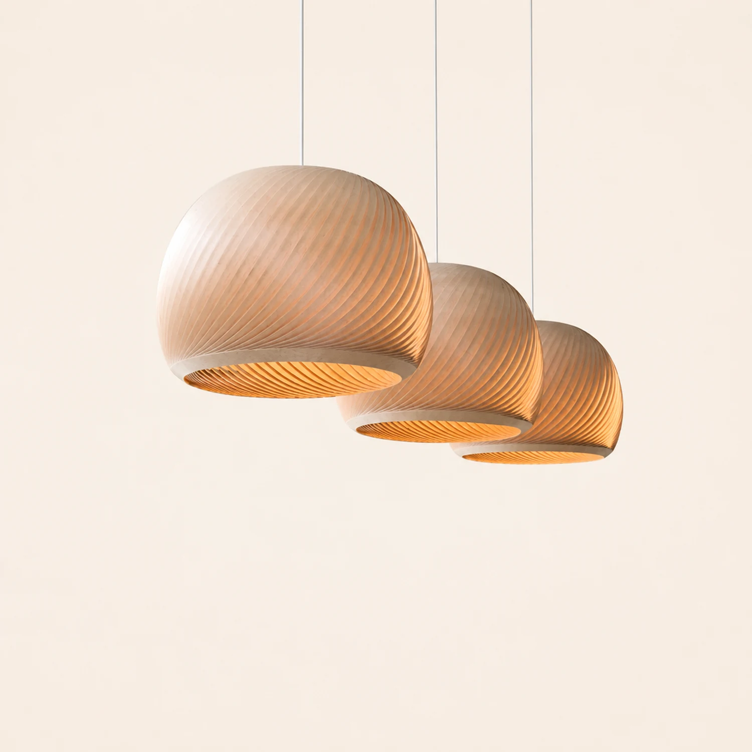 Ozawa Farmhouse Semi Metal Pendant Light, Brown/Wood - Lumpaz