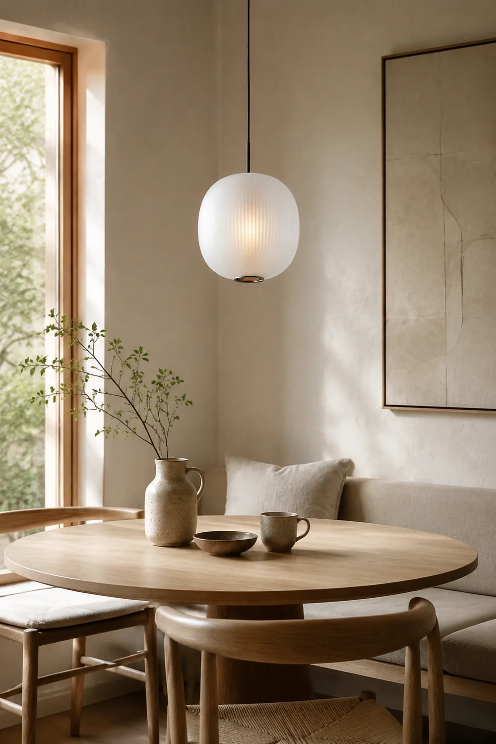 Hailie Frosted Glass Cylinder Pendant Light, Sandy White/Gray, Metal/Glass - Lumpaz