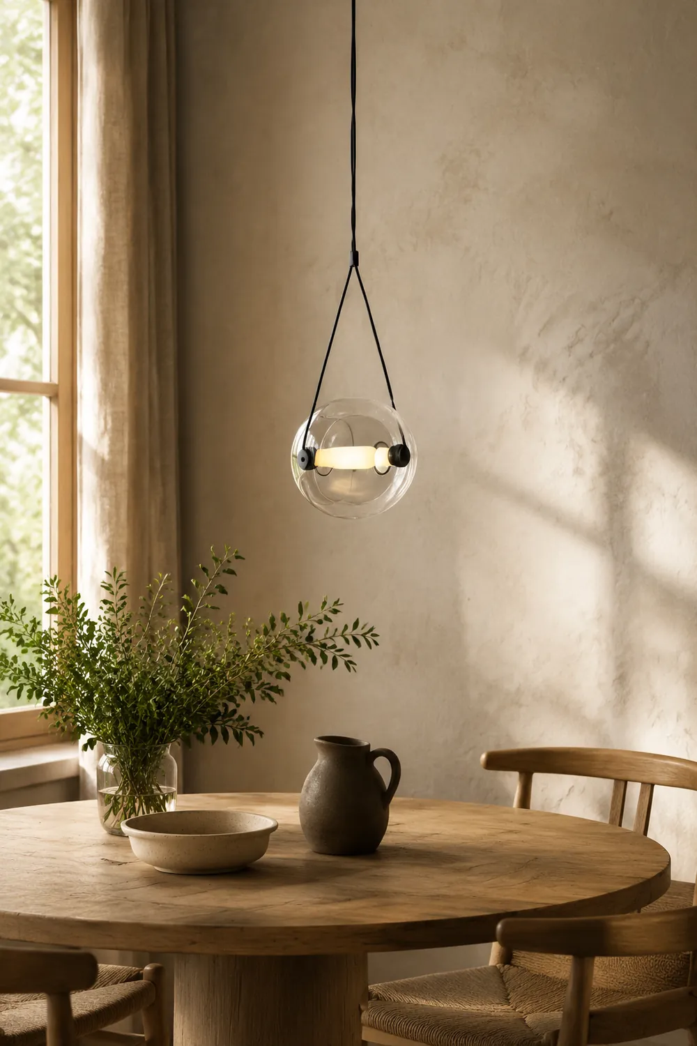 Hailie Modern Bubble Glass Pendant Light, Blue/Yellow/Pink/Smoky Gray/White/Clear - Lumpaz