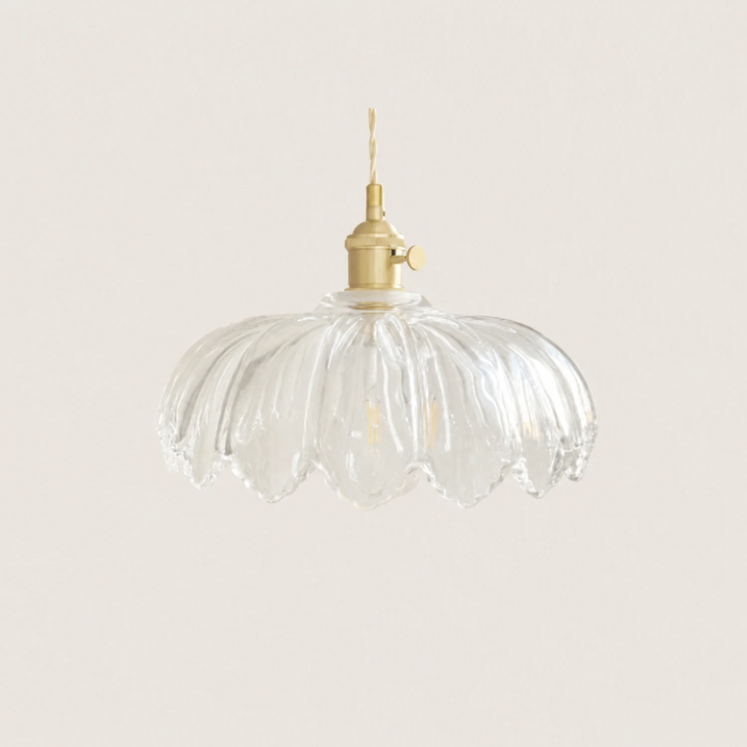 Hailie Art Deco Blown Brass & Glass Pendant Light, 7 Styles - Lumpaz