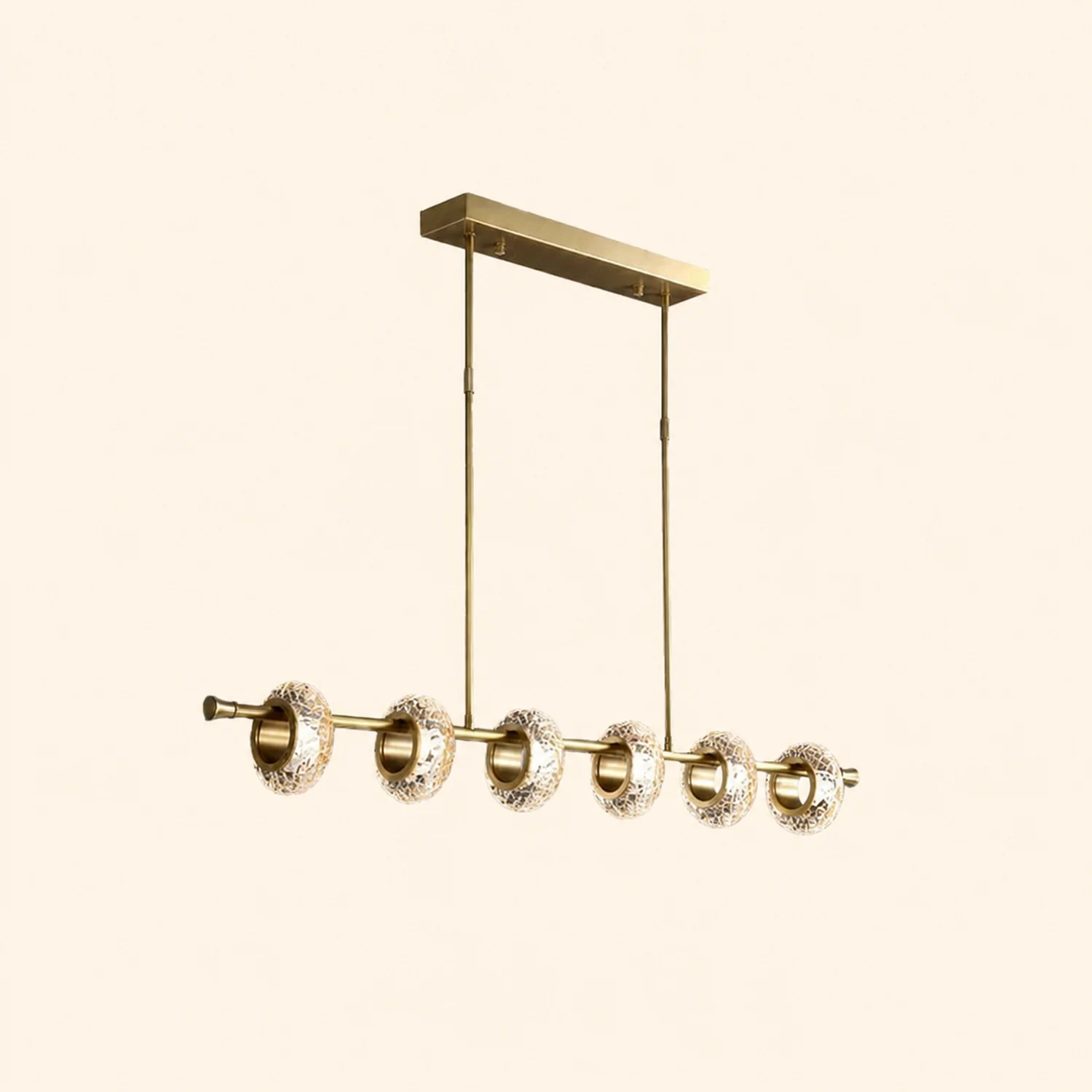 Marilyn Modern Luxury metal/Glass Pendant Light, Gold - Lumpaz