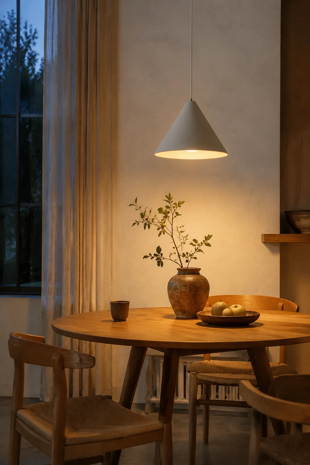 Carins Minimalist Cone Metal Pendant Light, Gray - Lumpaz