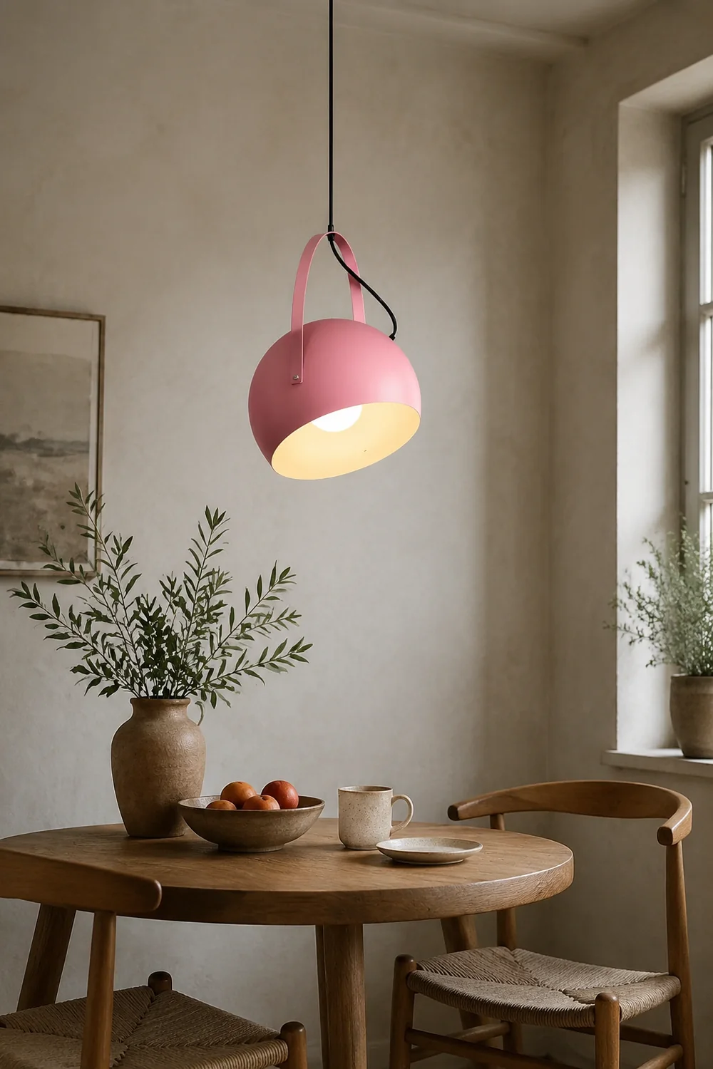 Morandi Colorful Art Deco Pendant Light, Spherical, Metal, Bedroom - Lumpaz