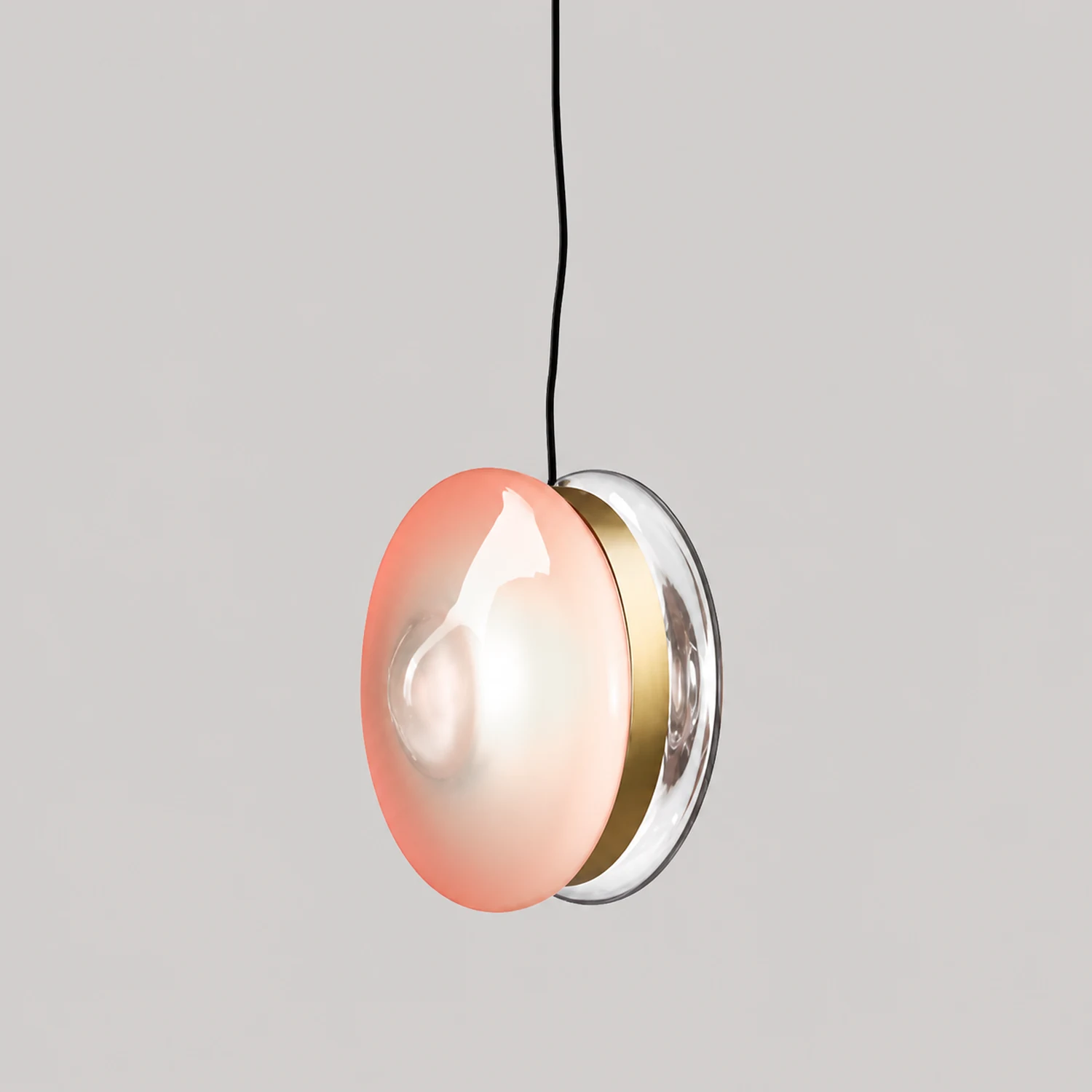 Hailie Art Round Glass Pendant Light, Metal&Glass, 6 Color - Lumpaz