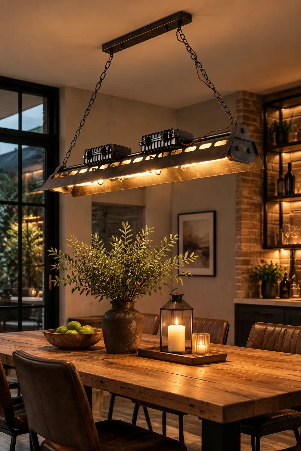 Cooley Industrial Metal Pendant Light Restaurant, Rust - Lumpaz