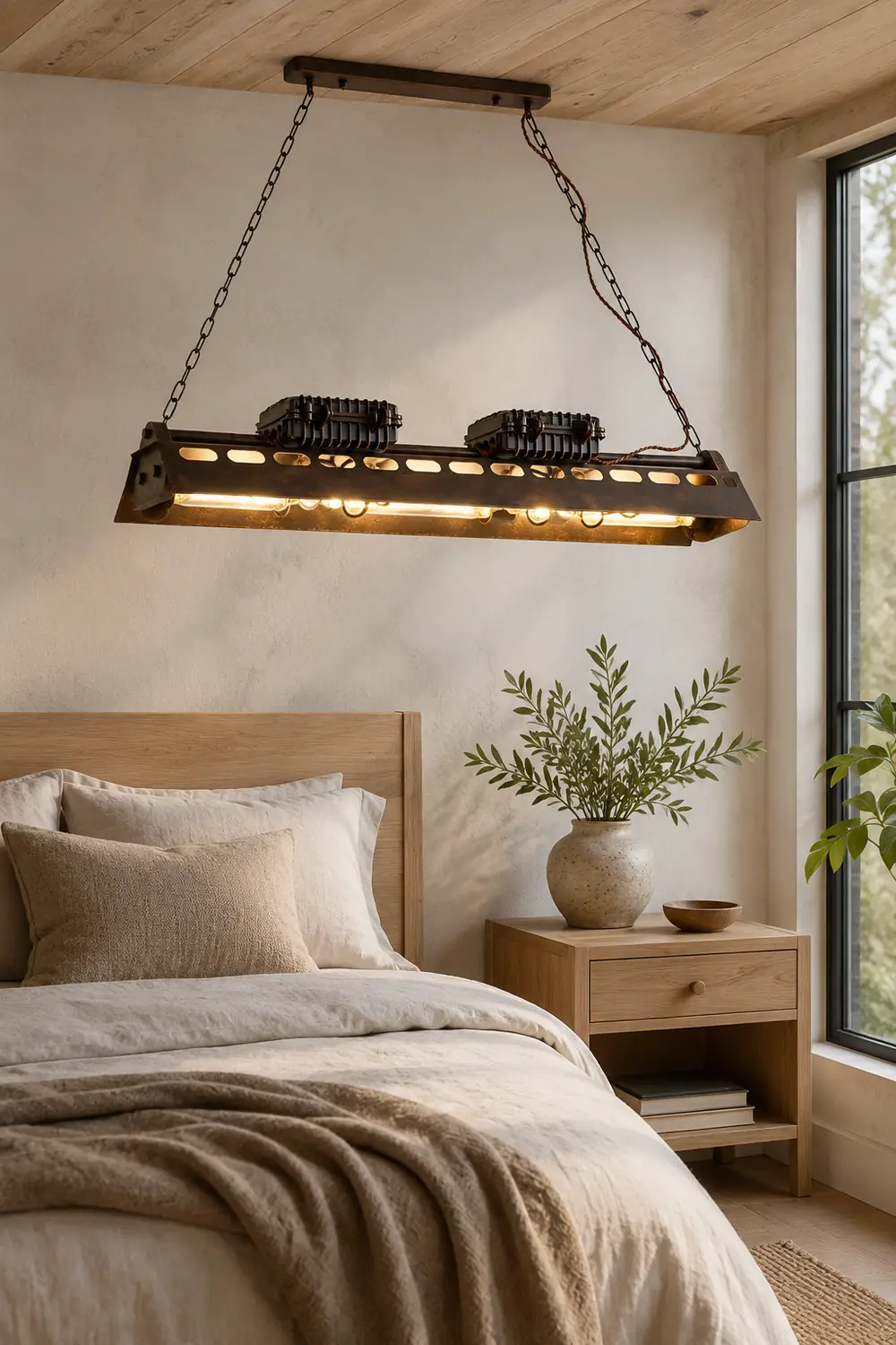 Cooley Industrial Metal Pendant Light Restaurant, Rust - Lumpaz