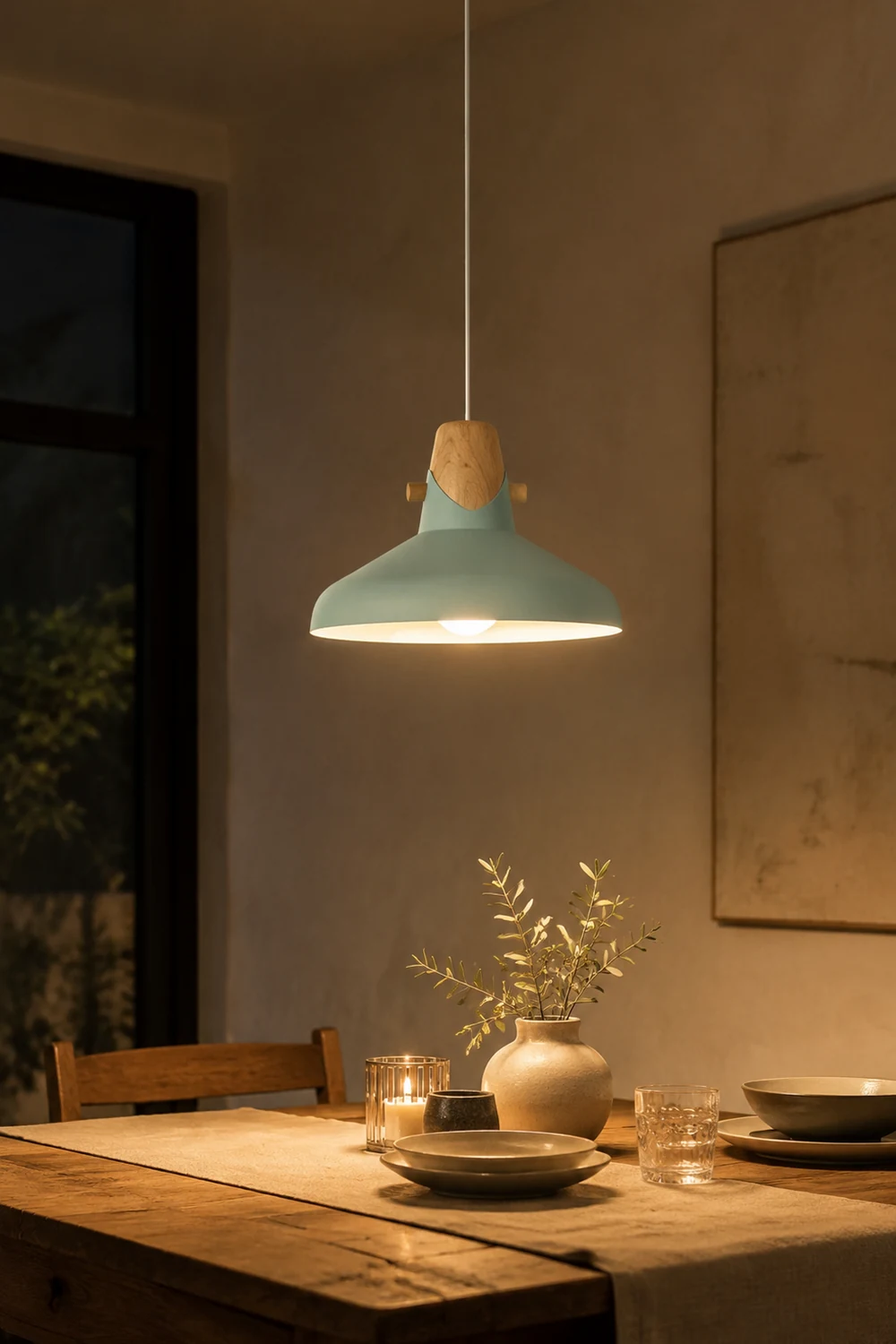 Morandi Nordic Dome Metal Pendant Light, Bule/Green/Pink - Lumpaz