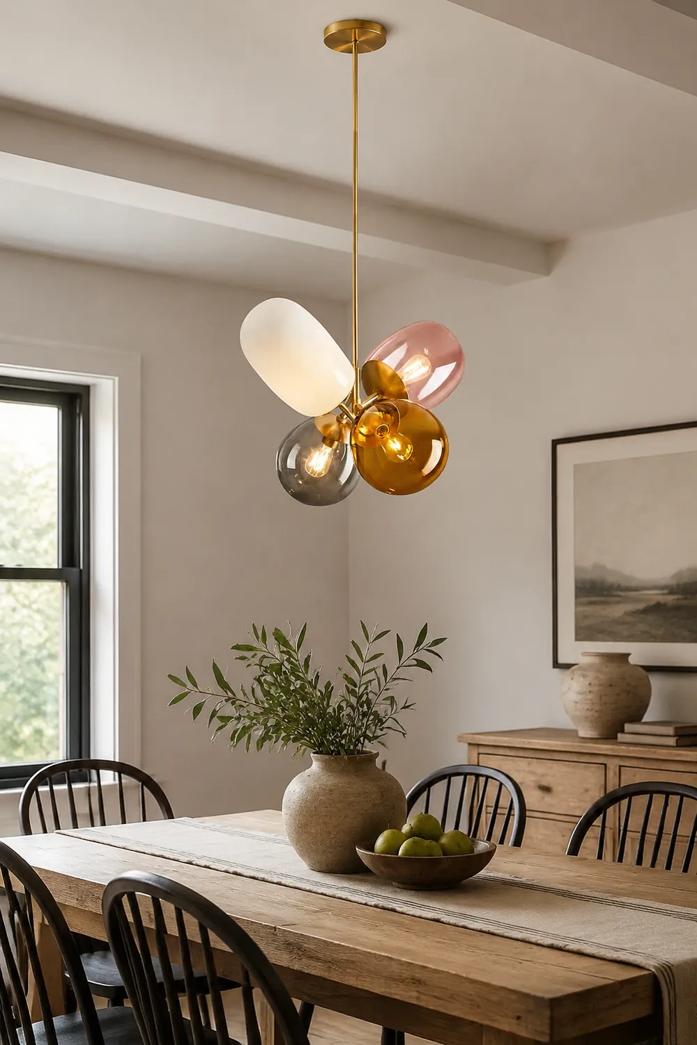 Morandi Colorful Balloon Glass Creative Pendant Light - Lumpaz