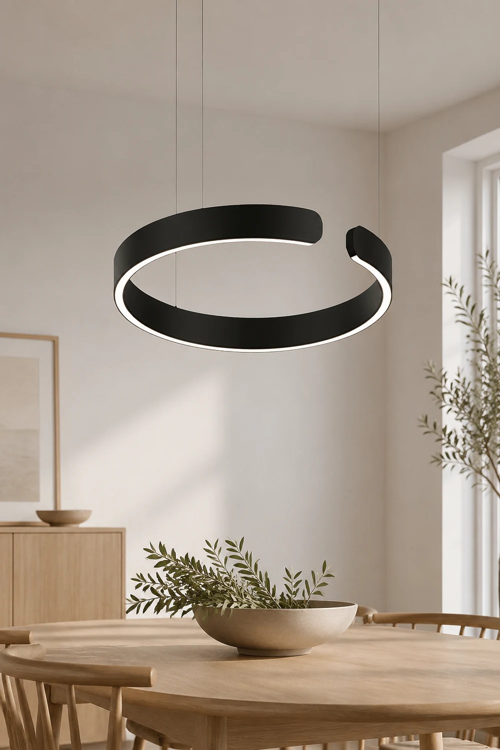 Edge Circle Pendant Light, LED, 4 Color Dining Room - Lumpaz
