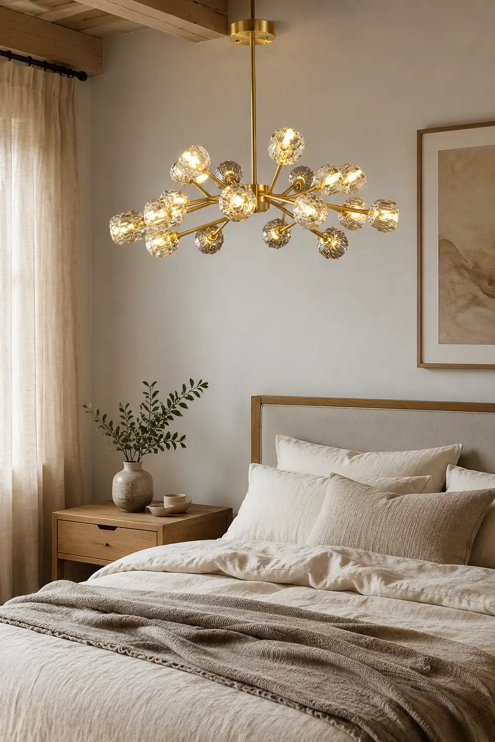 Valentina Modern Blown Metal Pendant Light, Gold - Lumpaz