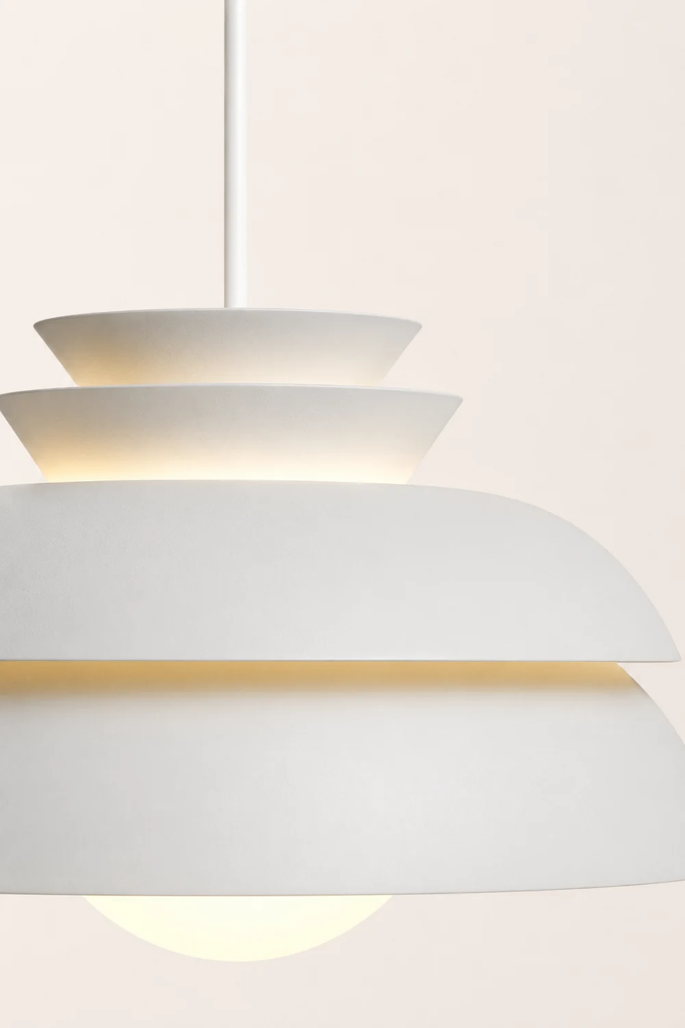 Morandi Modern White Pendant Light, Metal - Lumpaz