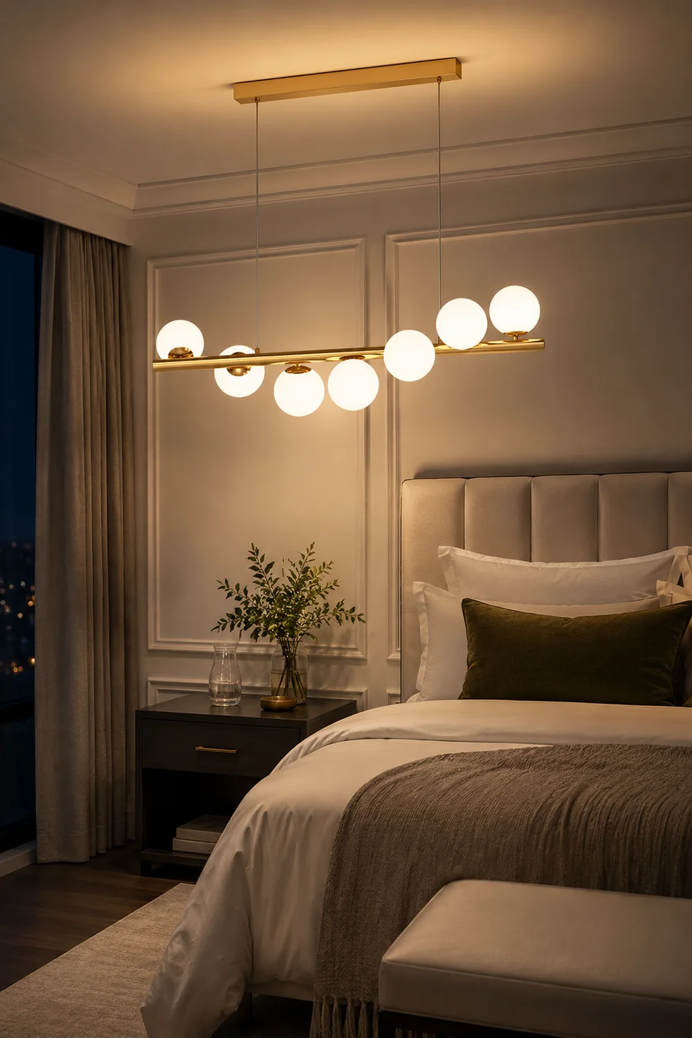 Valentina Nordic Linear LED Pendant Light, 7/9/11 Heads - Lumpaz