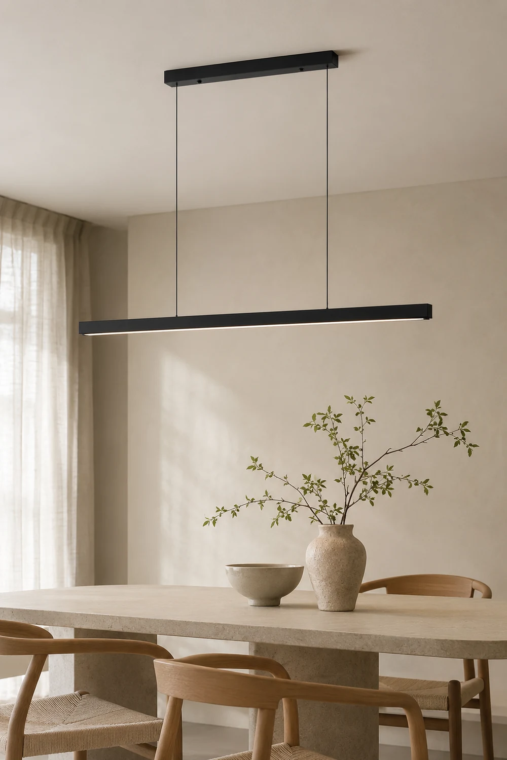 Edge Minimalist Pendant Light Linear Dimmable - Lumpaz