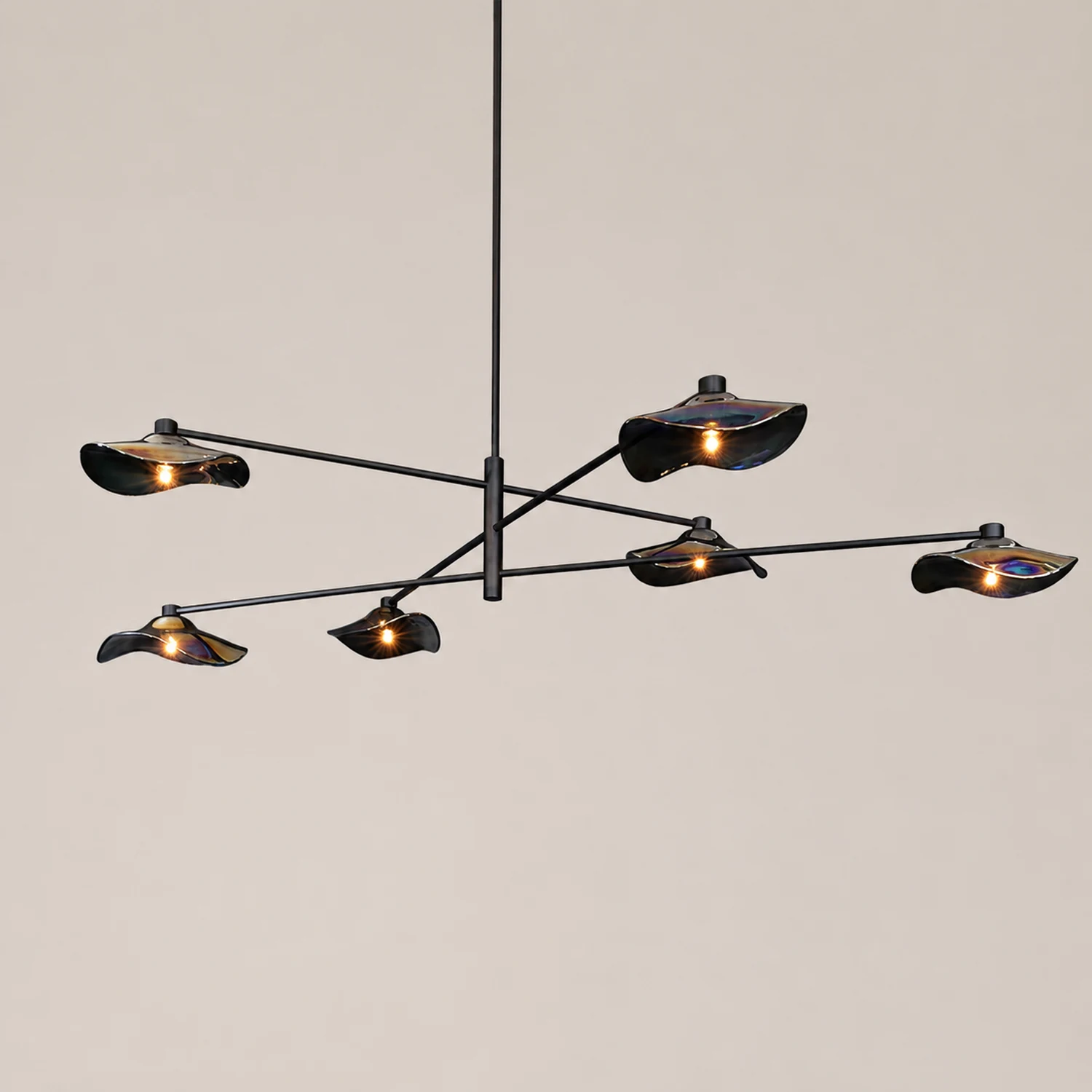 Carins Modern Branch Metal Pendant Light, Clear/Multicolor - Lumpaz