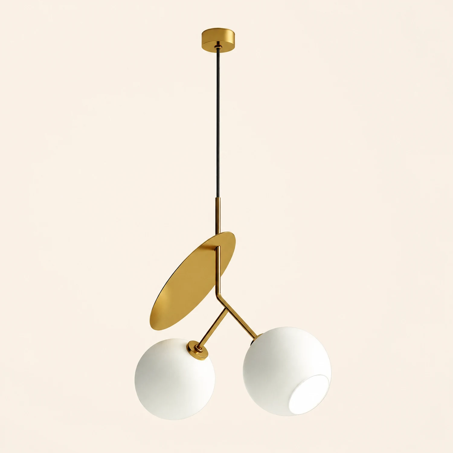 Valentina Cherry Pendant Light, Metal & Glass, 3 Color - Lumpaz