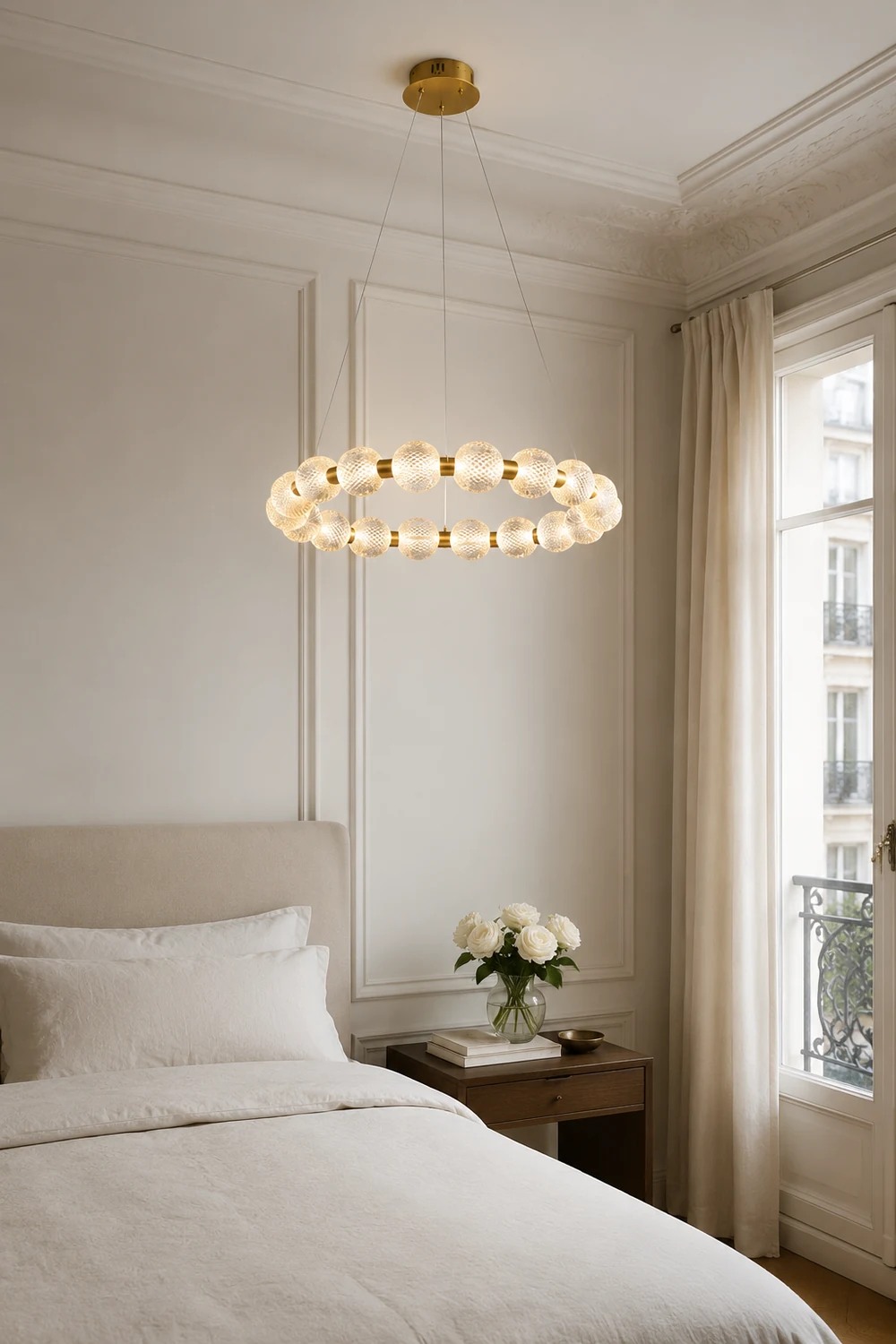 Marilyn Design Ring Metal Pendant Light, Gold, Aluminium/Acrylic - Lumpaz