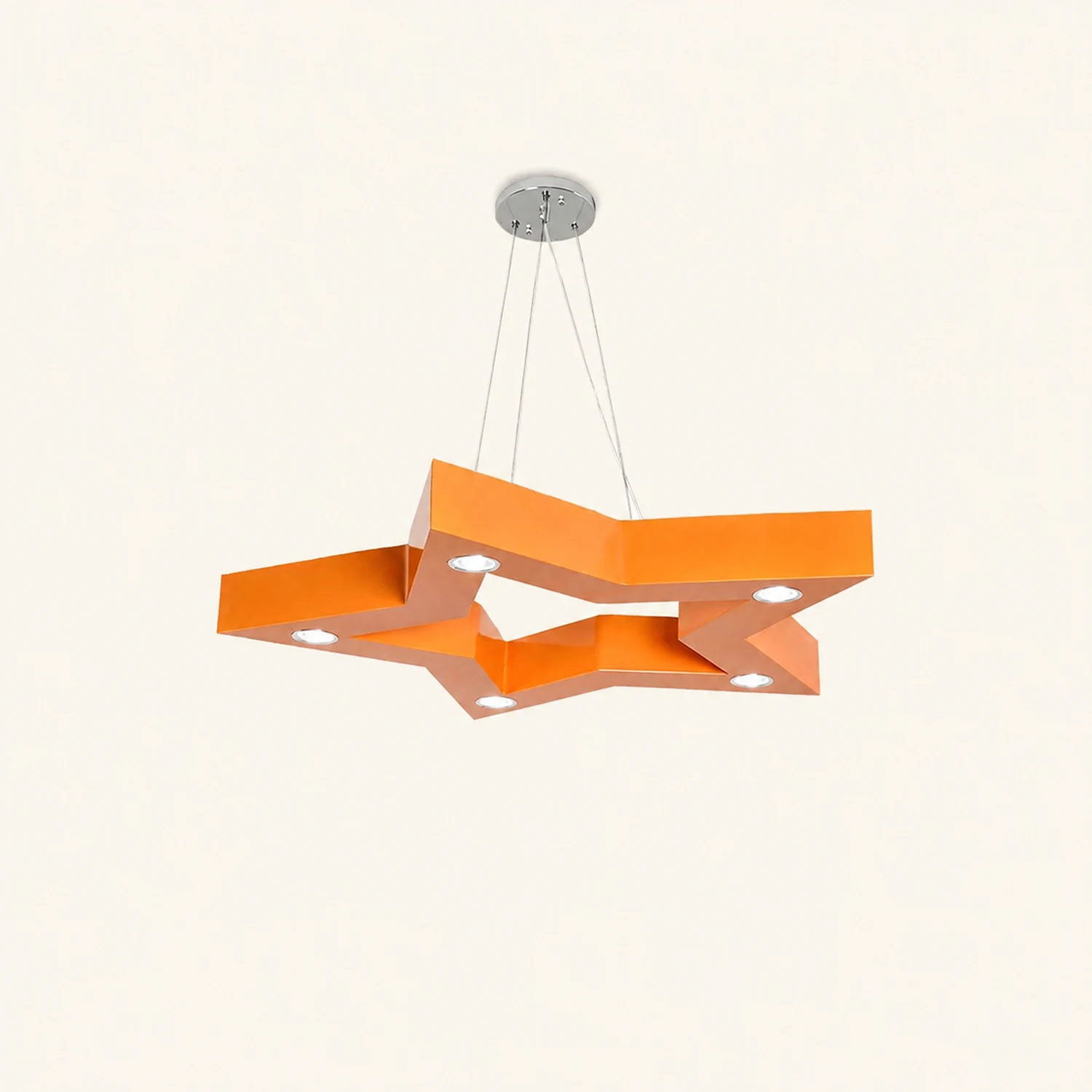 Minori Five-Pointed Star Colorful Metal Kids Pendant Light - Lumpaz