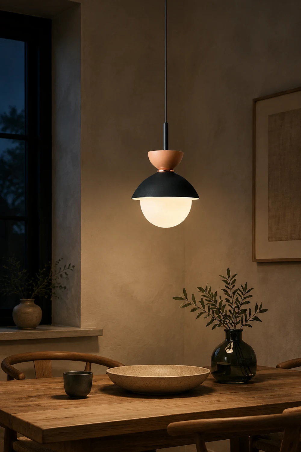 Morandi Nordic Minimalist Globe Pendant Light, Pink/Gray/Light Blue/Navy - Lumpaz