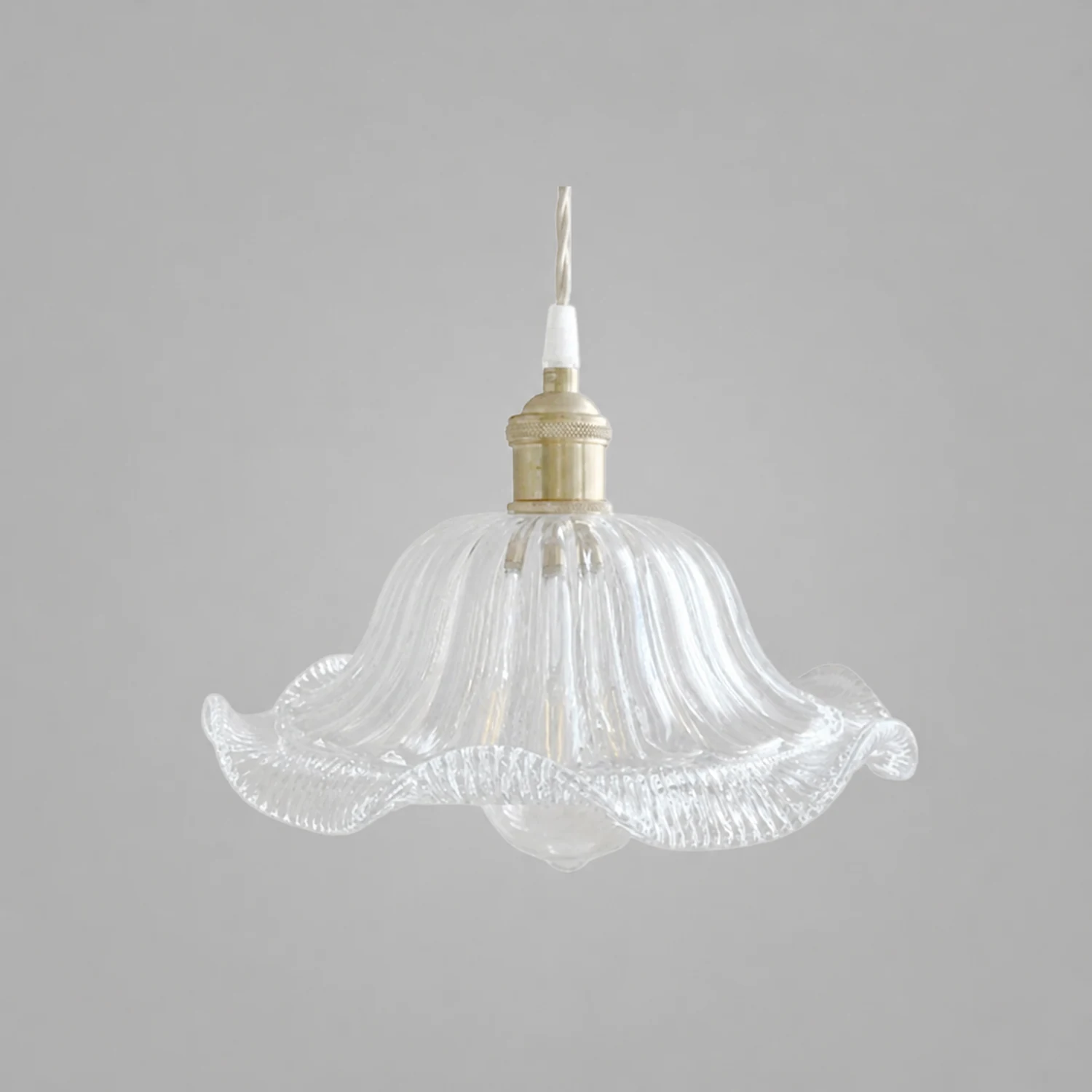 Hailie Art Deco Blown Brass & Glass Pendant Light, 7 Styles - Lumpaz
