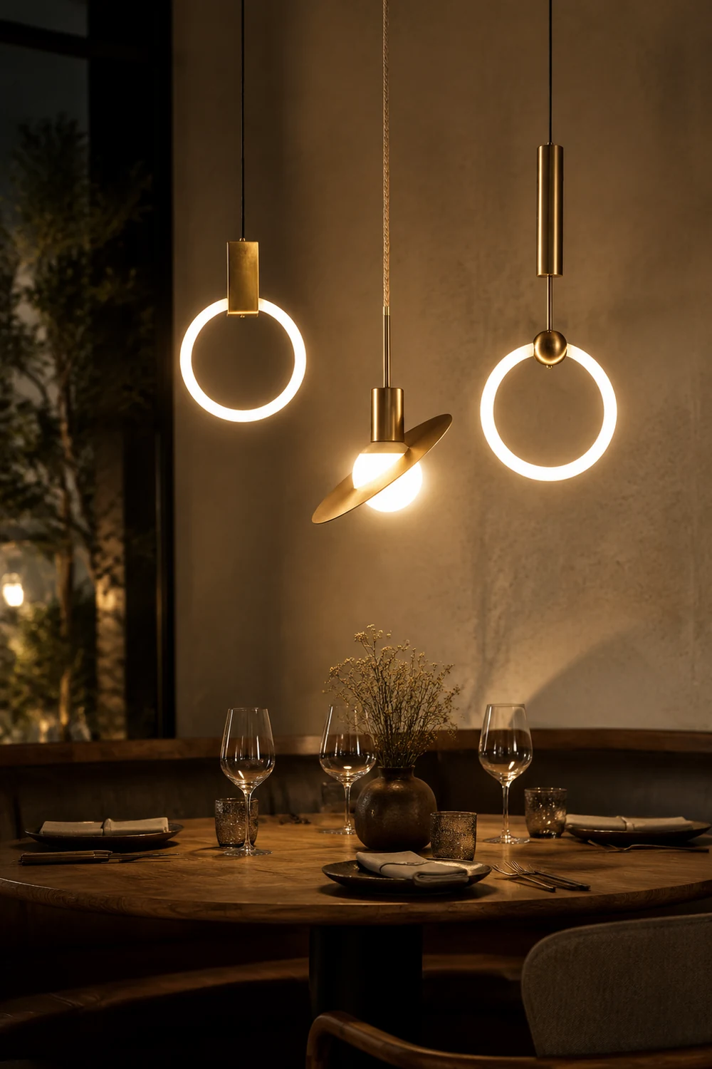 Cooley Modern Nordic Globe/Ring Metal/Glass Pendant Light, Gold - Lumpaz
