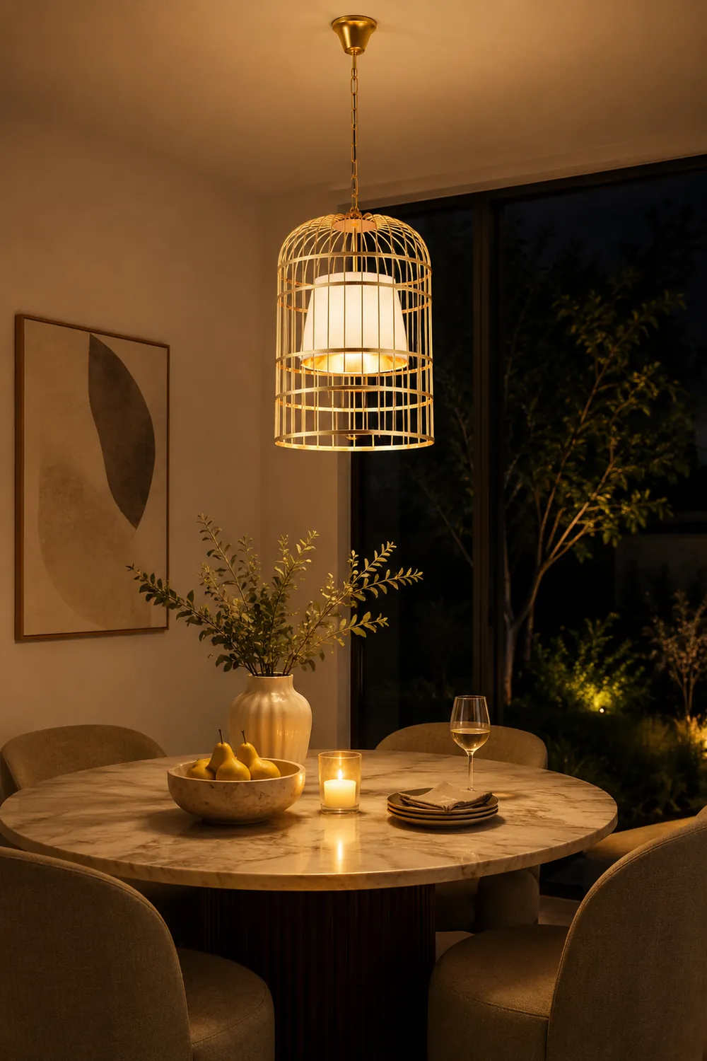 Alessio Vintage Bird Cage Metal Pendant Light - Lumpaz