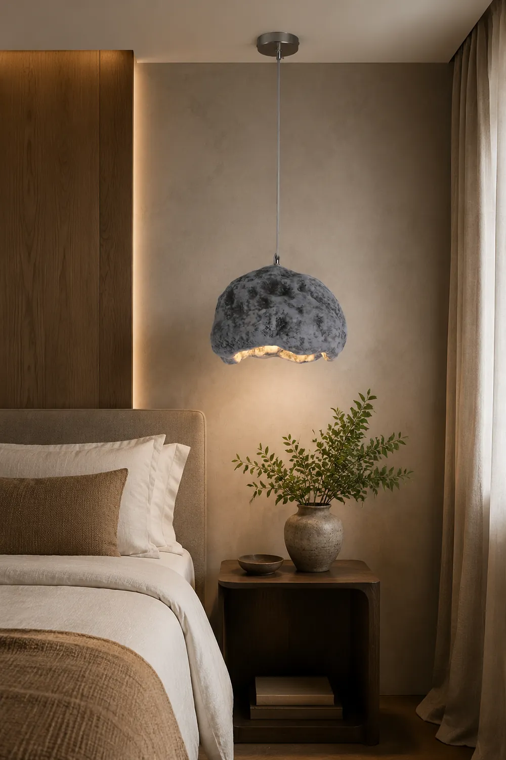 Byers Wabi Sabi Irregular Shape Resin Pendant Light, 3 Color - Lumpaz