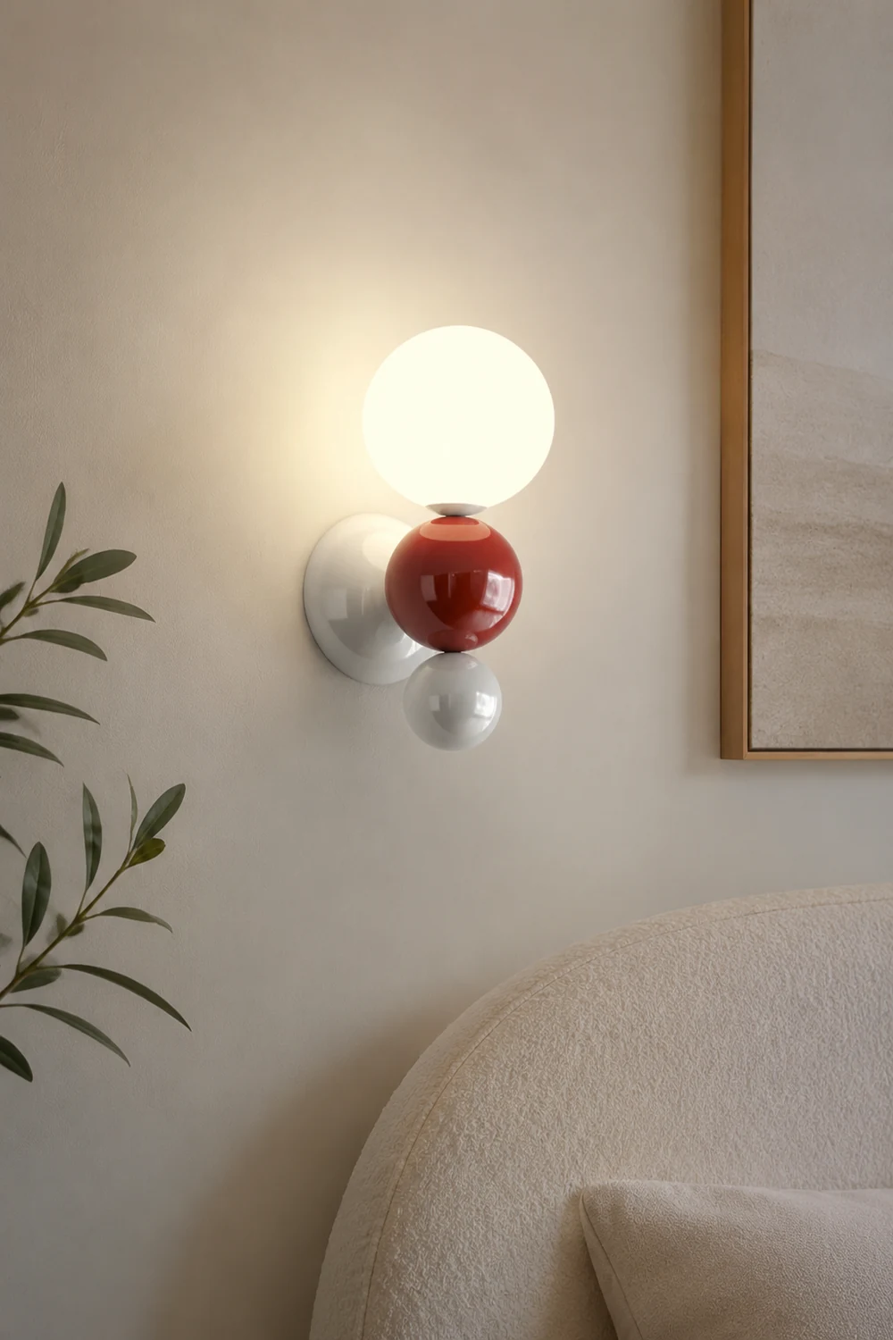 Valentina Modern LED Wall Lamp White Metal Bedroom Living Room - Lumpaz
