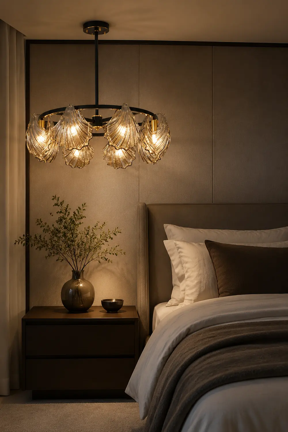 Kirsten Modern Annular Metal And Glass Pendant Light, Black/Gold - Lumpaz