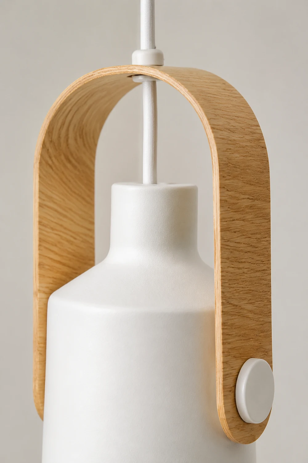 Morandi Modern Metal LED Pendant Light  White Orange Black Bedroom - Lumpaz