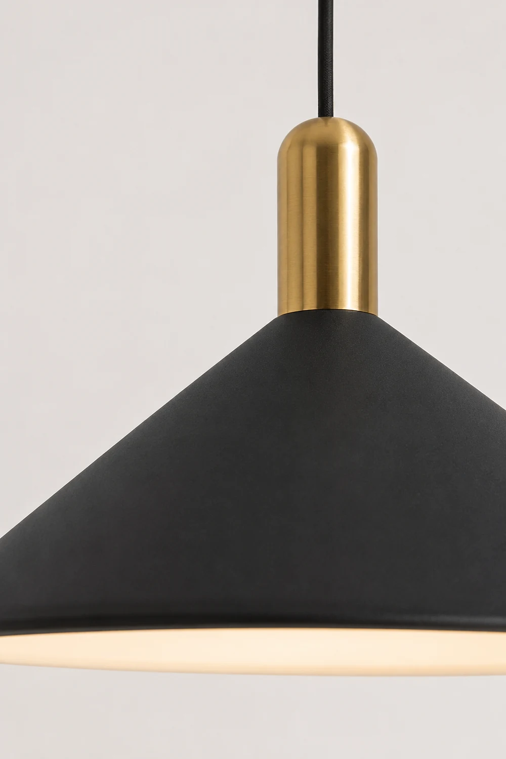 Carins Vintage Pendant Light,  Black & White & Gold - Lumpaz