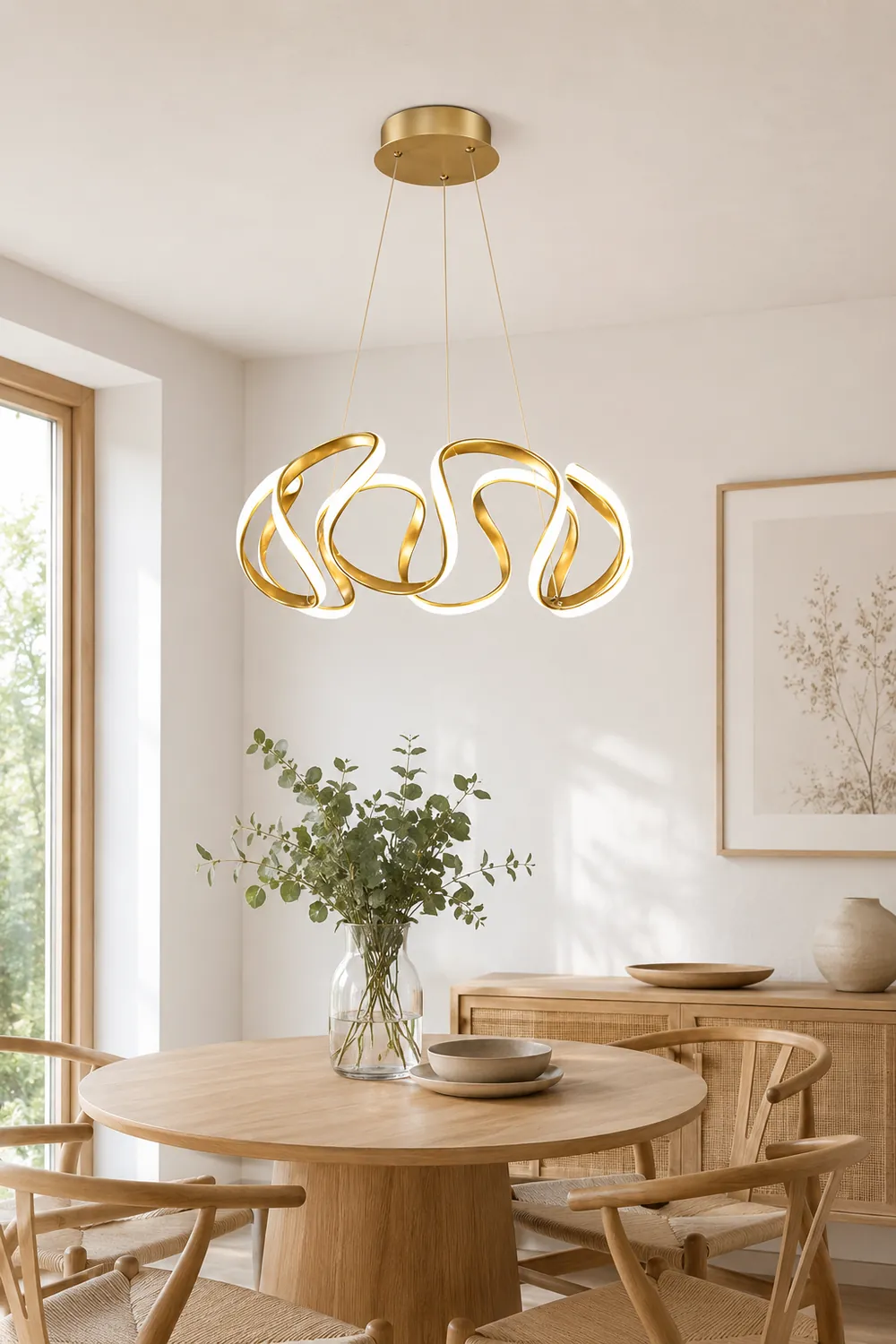 Modern Irregular Flower Metal/Silicone Pendant Light, 3 Colors - Lumpaz