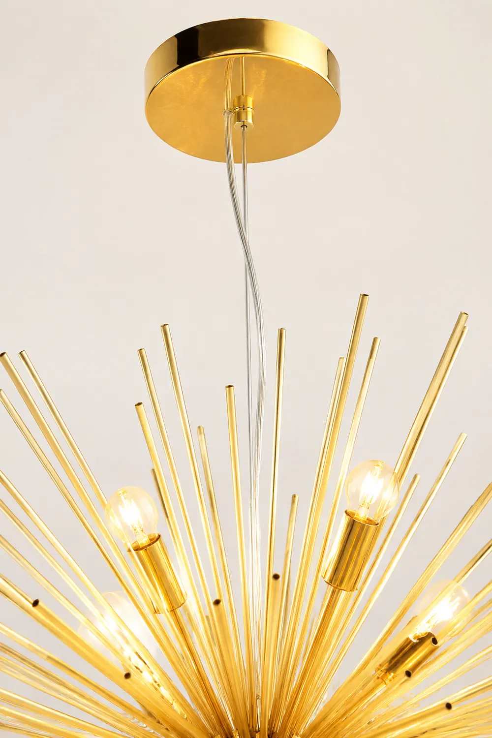 Modern Designer Starburst Pendant Light, Gold - Lumpaz