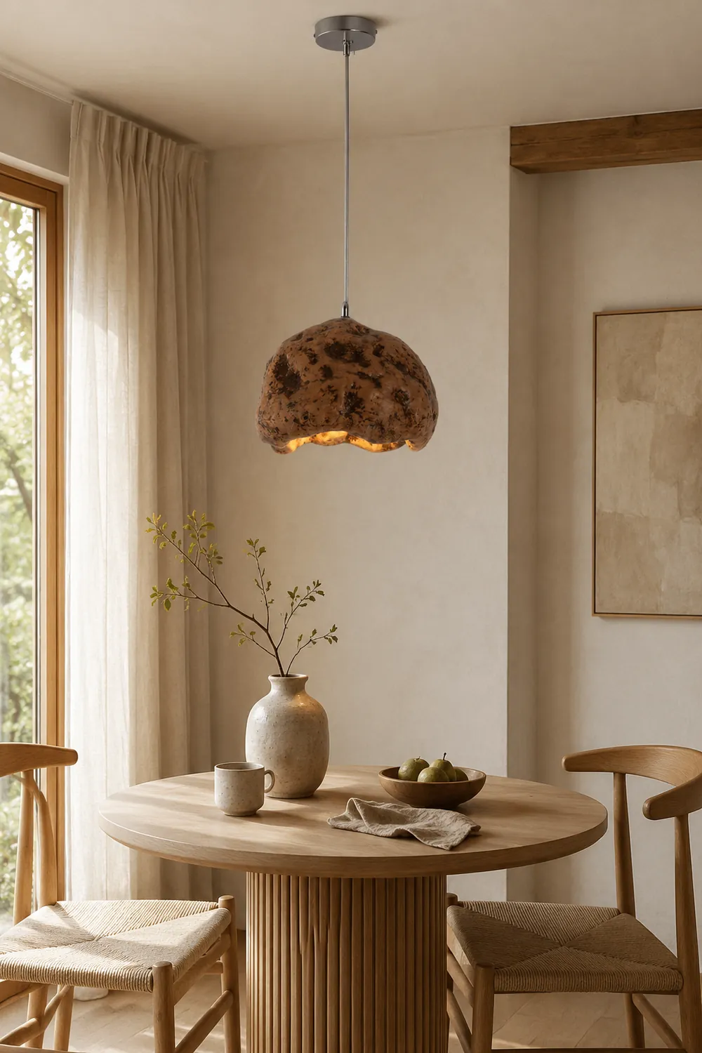 Byers Wabi Sabi Irregular Shape Resin Pendant Light, 3 Color - Lumpaz