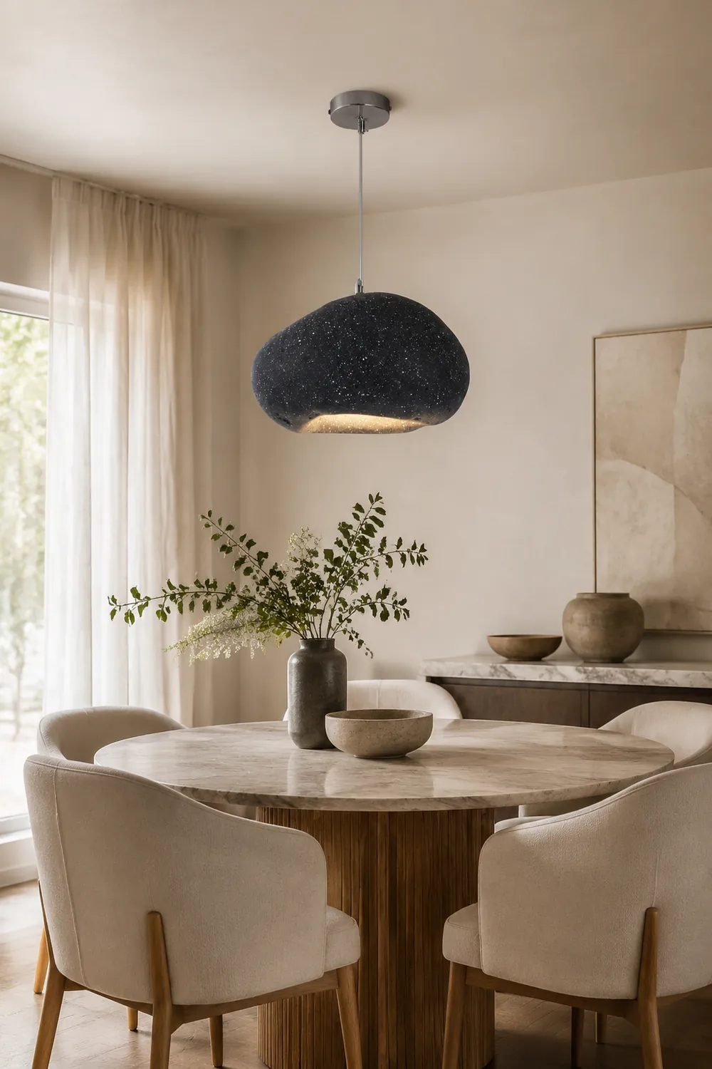 Byers Wabi Sabi Bread Shape Pendant Light, 4 Color - Lumpaz