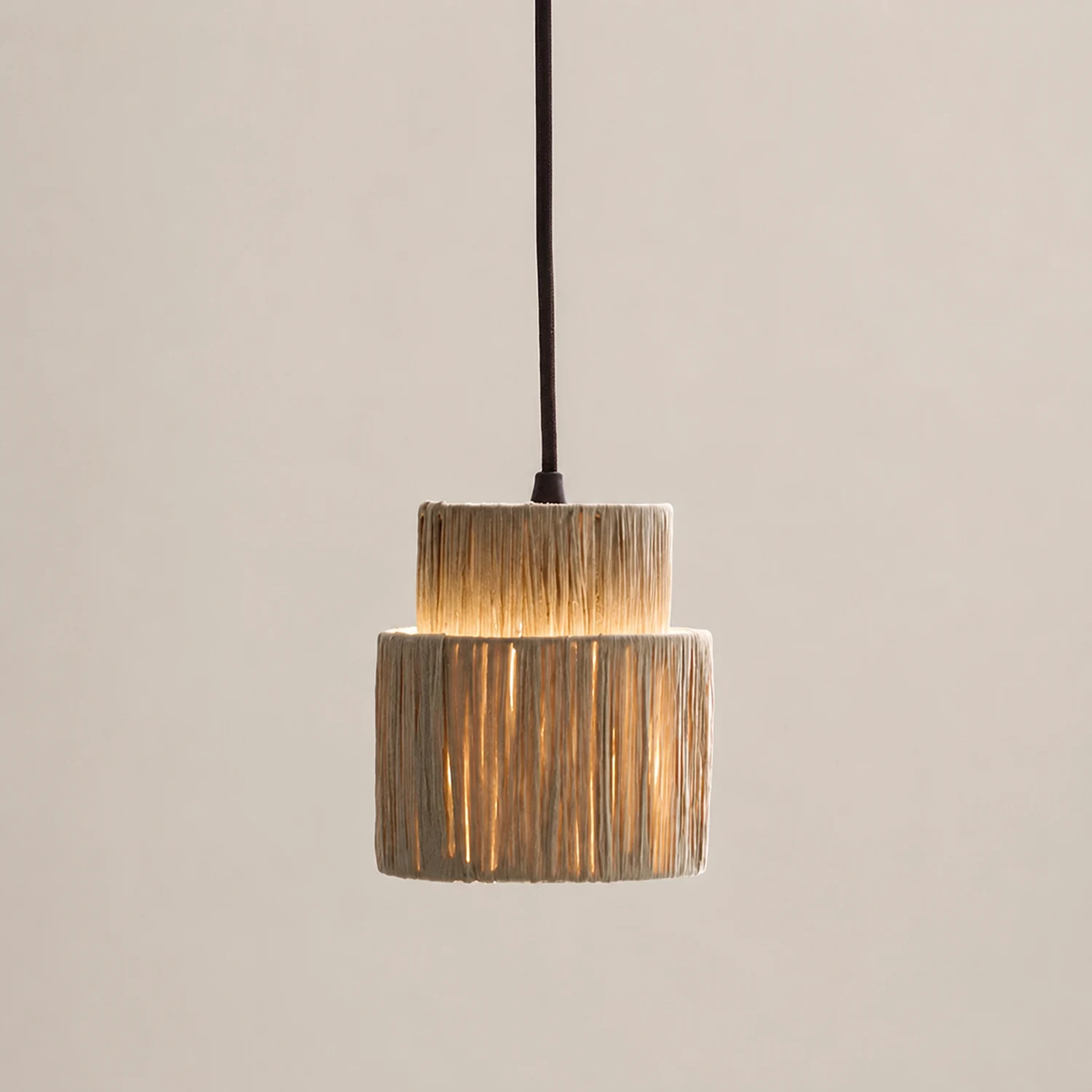 Muto Rustic Boho Rattan Pendant Light 3 Style Living Room - Lumpaz